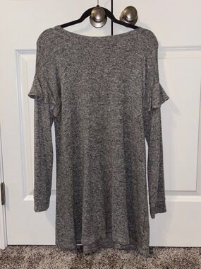Gray sweater dress
